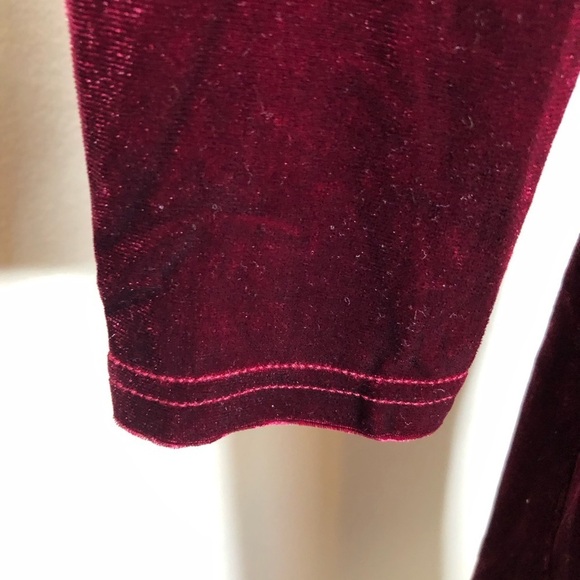Zaberry Wine Red Velour Velvet Wrap Stretch Mermaid Midi Dress Valentine’s Day - Picture 10 of 14